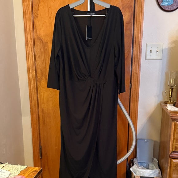 Eloquii Dresses & Skirts - Eloquii Elegant Black Long Sleeve Dress. Sz 16. Black. NWT